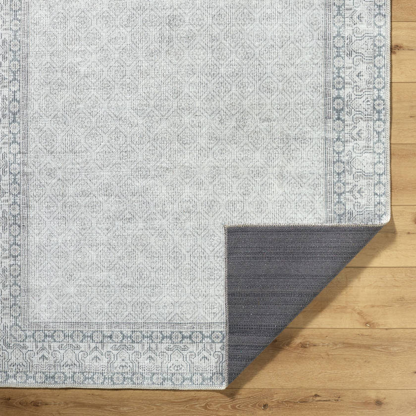 Rainier Cottage Blue/Medium Gray Washable Area Rug - Our PNW Home x Livabliss