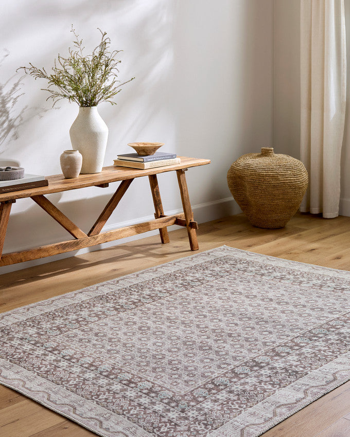 Rainier Cottage Medium Gray Washable Area Rug - Our PNW Home x Livabliss