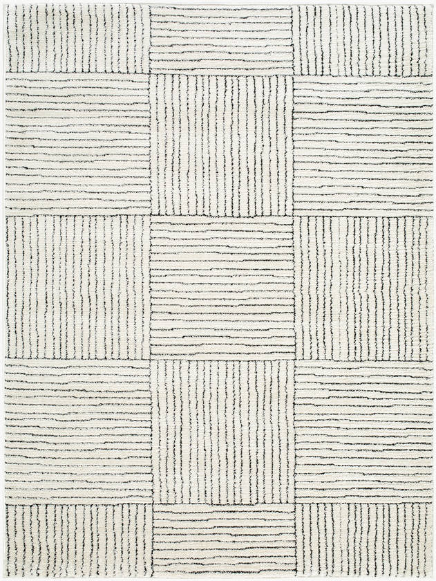 Architect Modern Ivory/Black Area Rug - Galey Alix Livabliss