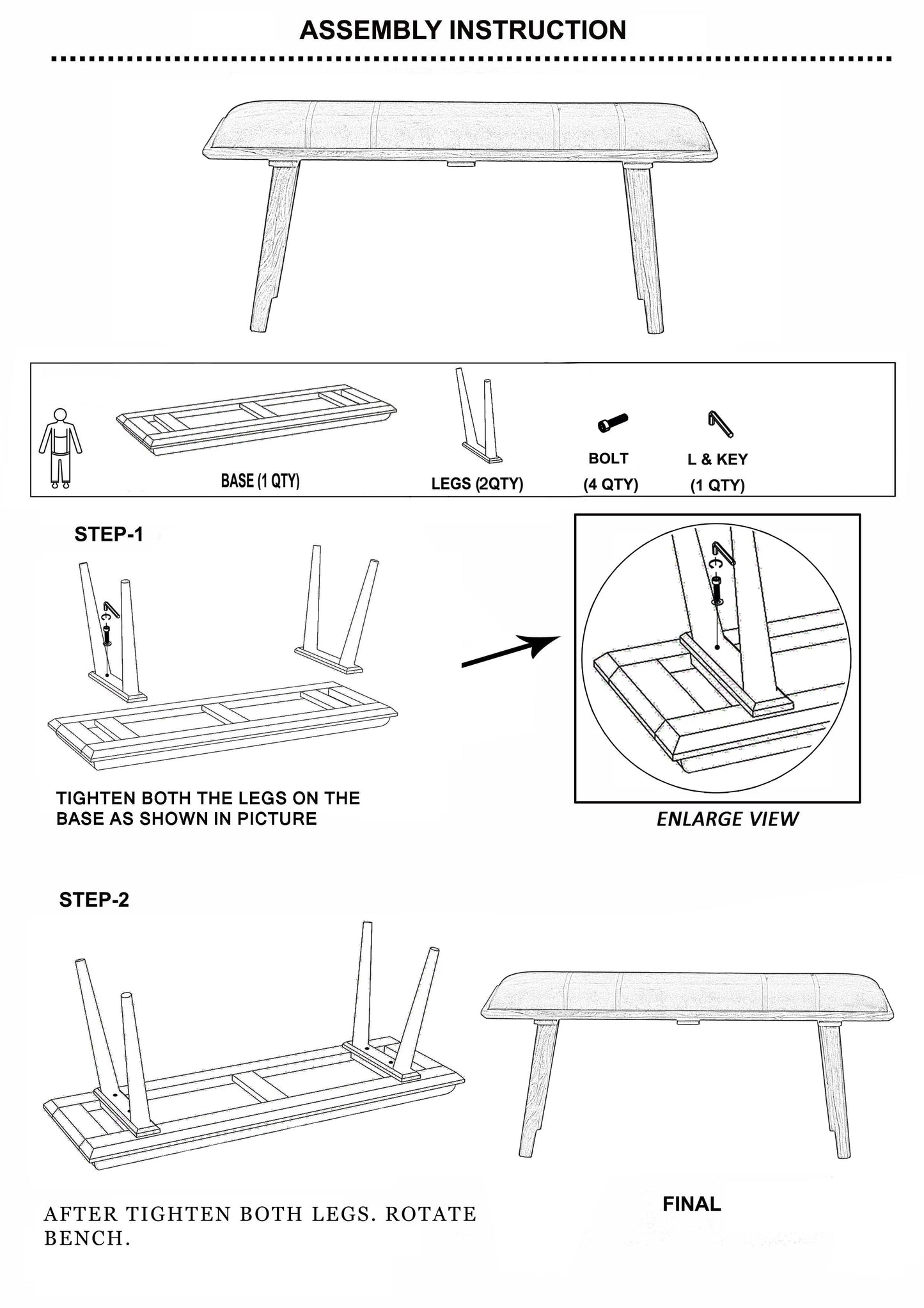Vis Khaki Bench