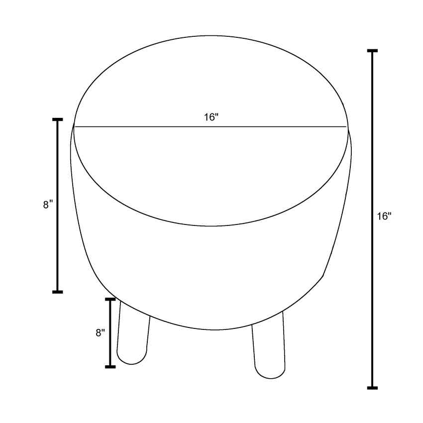 Raakkyla Black Ottoman