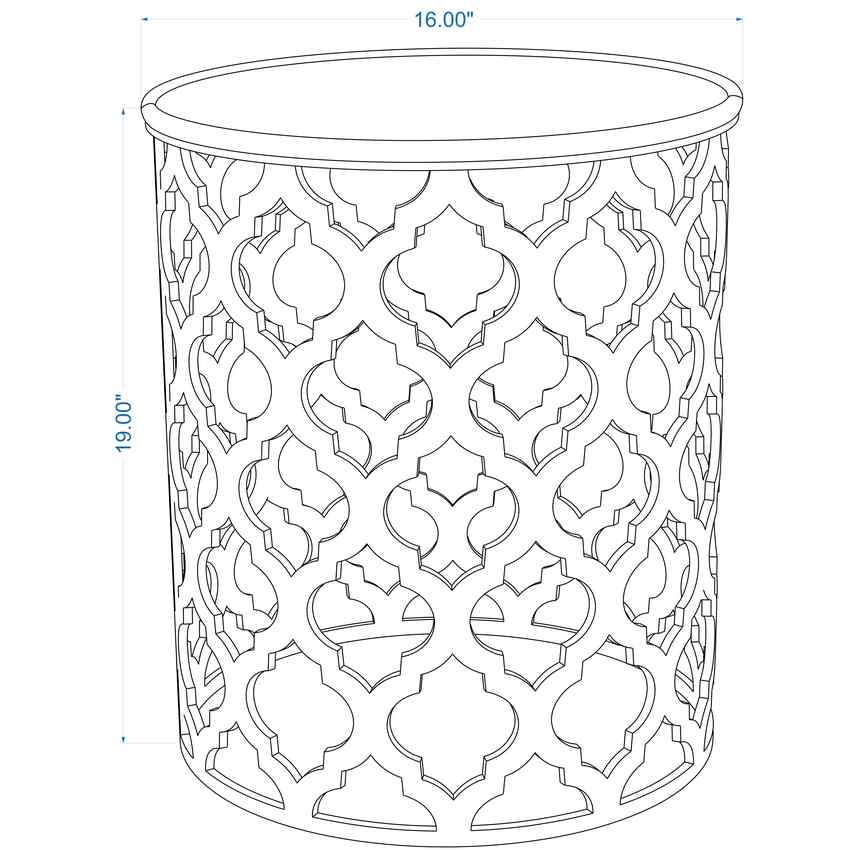 Pram Charcoal End Table