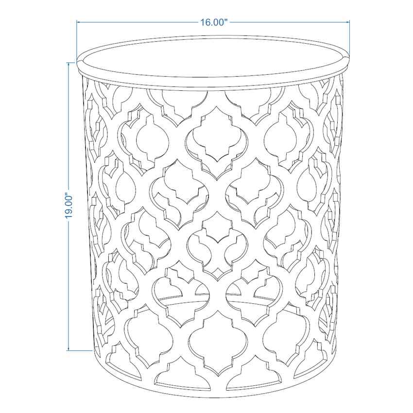 Pram Black End Table