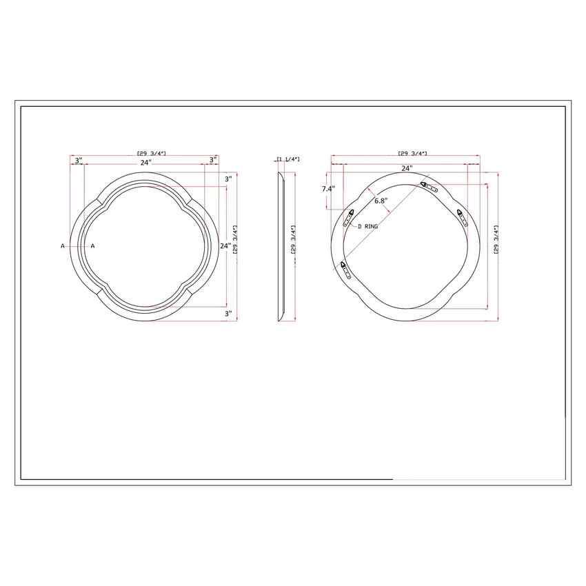 Hoekelum Traditional Wall Mirror