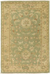 Overbiel Traditional Olive Area Rug