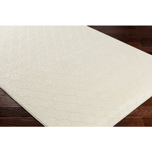 Surya Alder Loomed Polyester Cream Rectangular Indoor Stripe Bohemian/Eclectic Machine Washable Area Rug