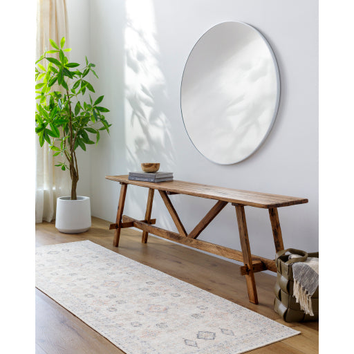 Surya Alanya Flatweave Polyester Beige Indoor Medallion Oriental Machine Washable Area Rug