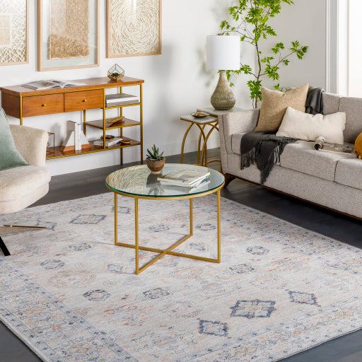 Surya Alanya Flatweave Polyester Beige Indoor Medallion Oriental Machine Washable Area Rug