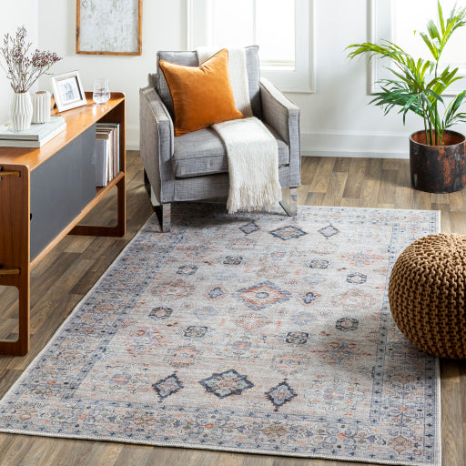 Surya Alanya Flatweave Polyester Beige Indoor Medallion Oriental Machine Washable Area Rug