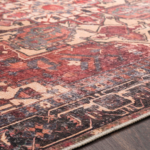 Surya Amelie Polyester Brown Rectangular Indoor Medallion Vintage Rug
