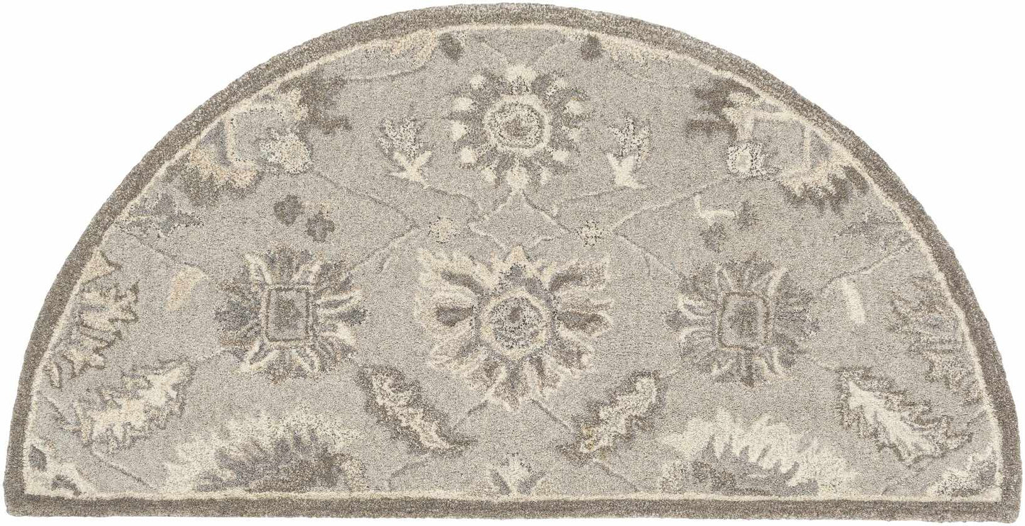 Kinistino Traditional Taupe Area Rug