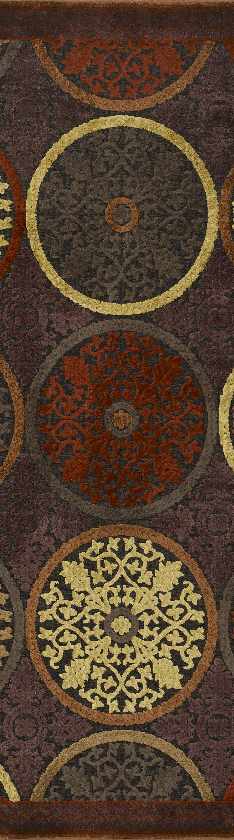 Chauncey Modern Plum/Beige Area Rug