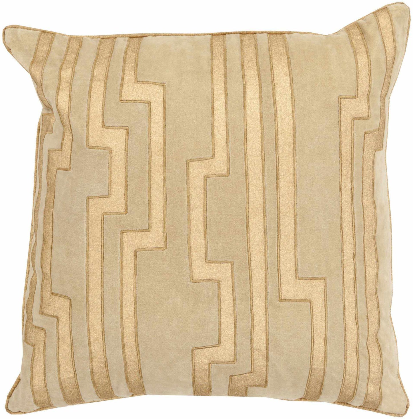 Linkebeek Metallic Gold Pillow Cover