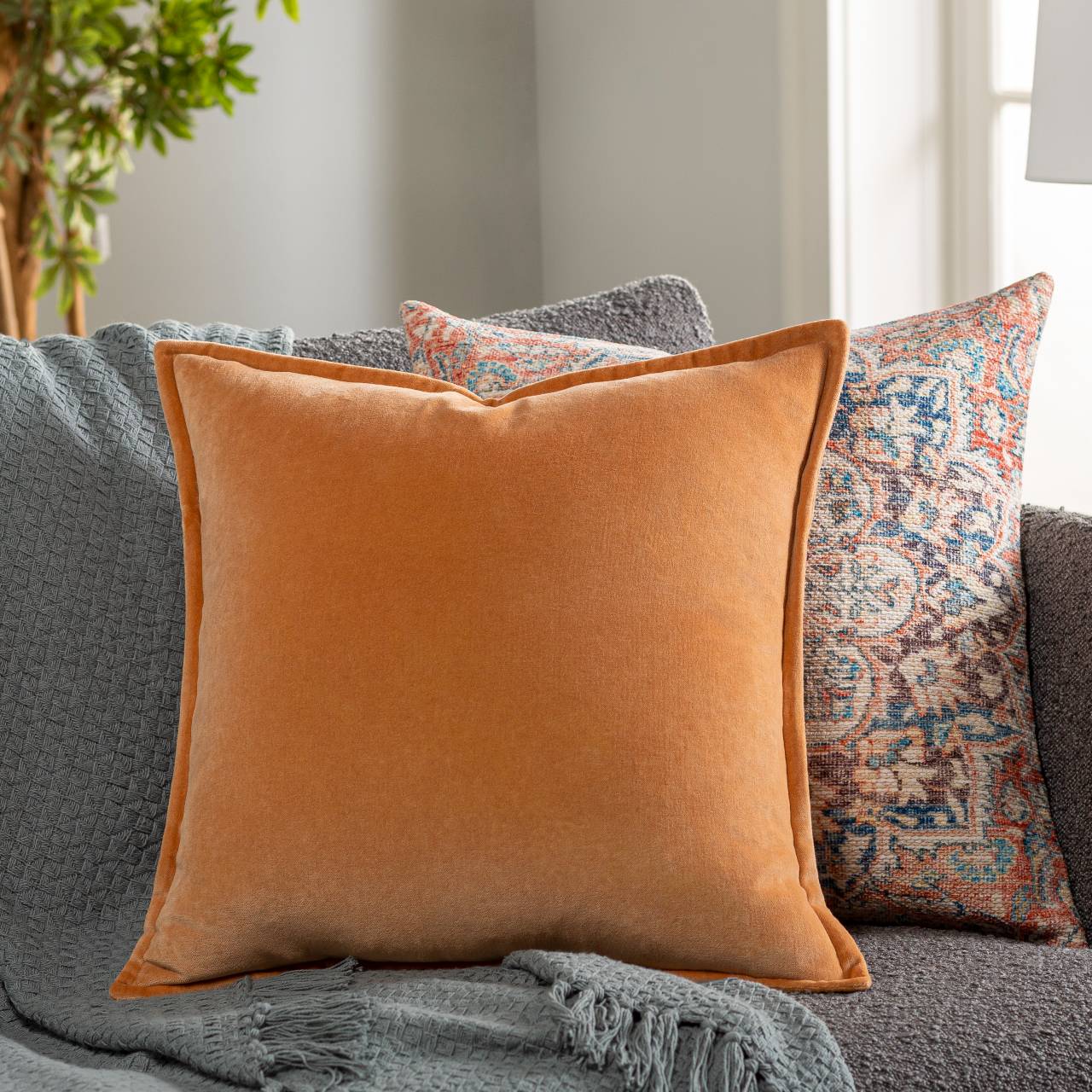 Merchtem Burnt Orange Pillow Cover
