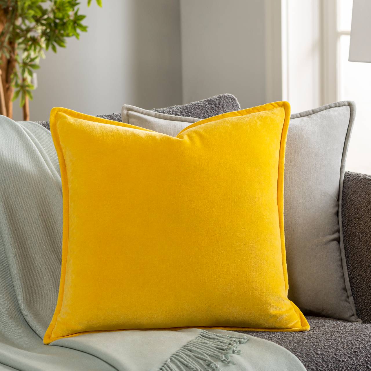 Merchtem Bright Yellow Pillow Cover