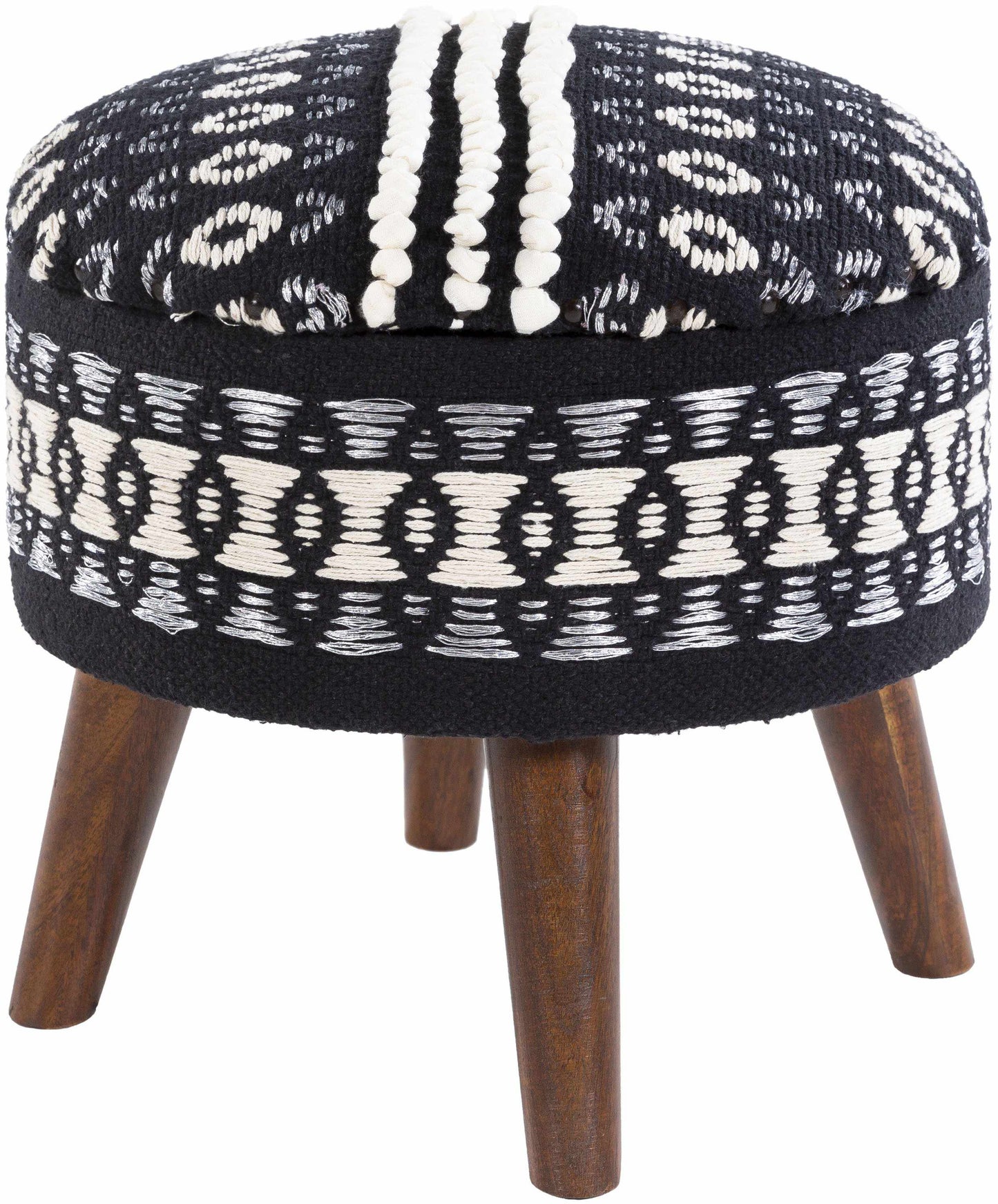 Oberkappel Black Ottoman