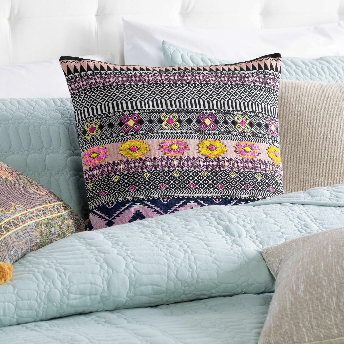 Peruwelz Black Pillow Cover