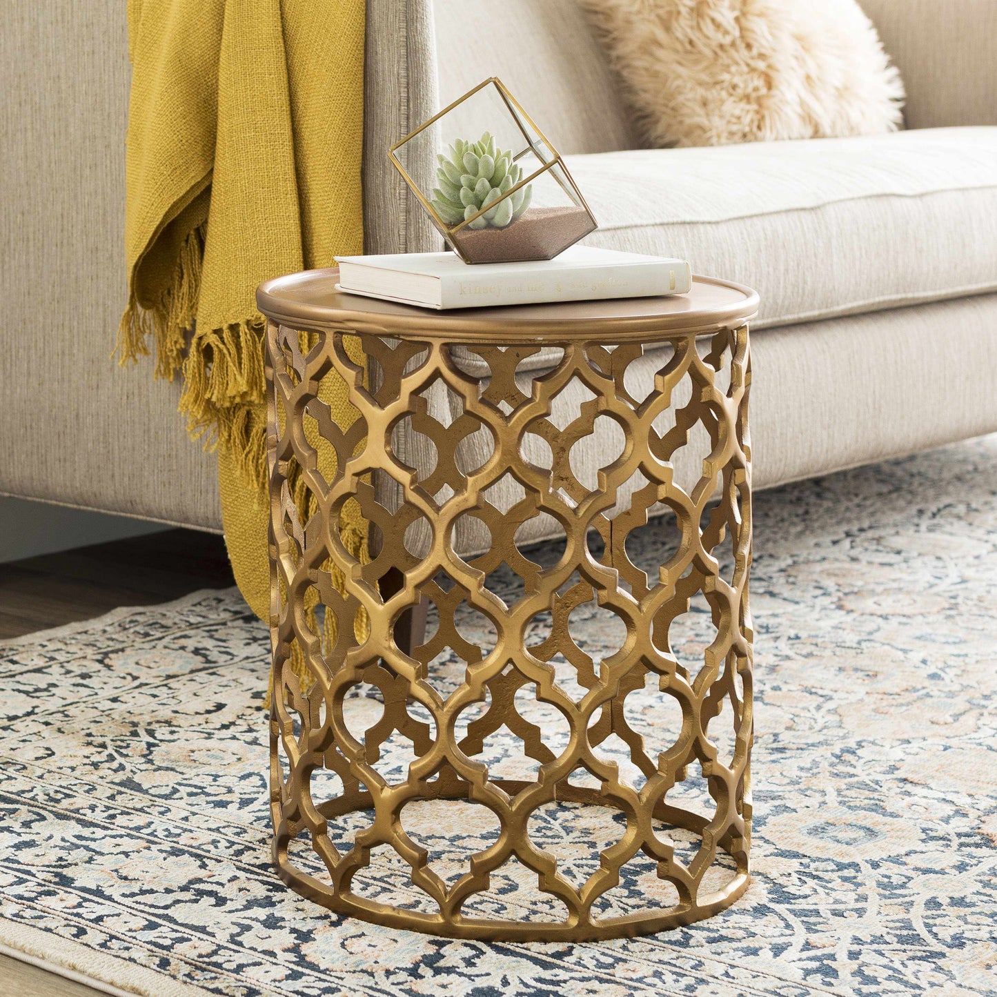 Pram Tan End Table