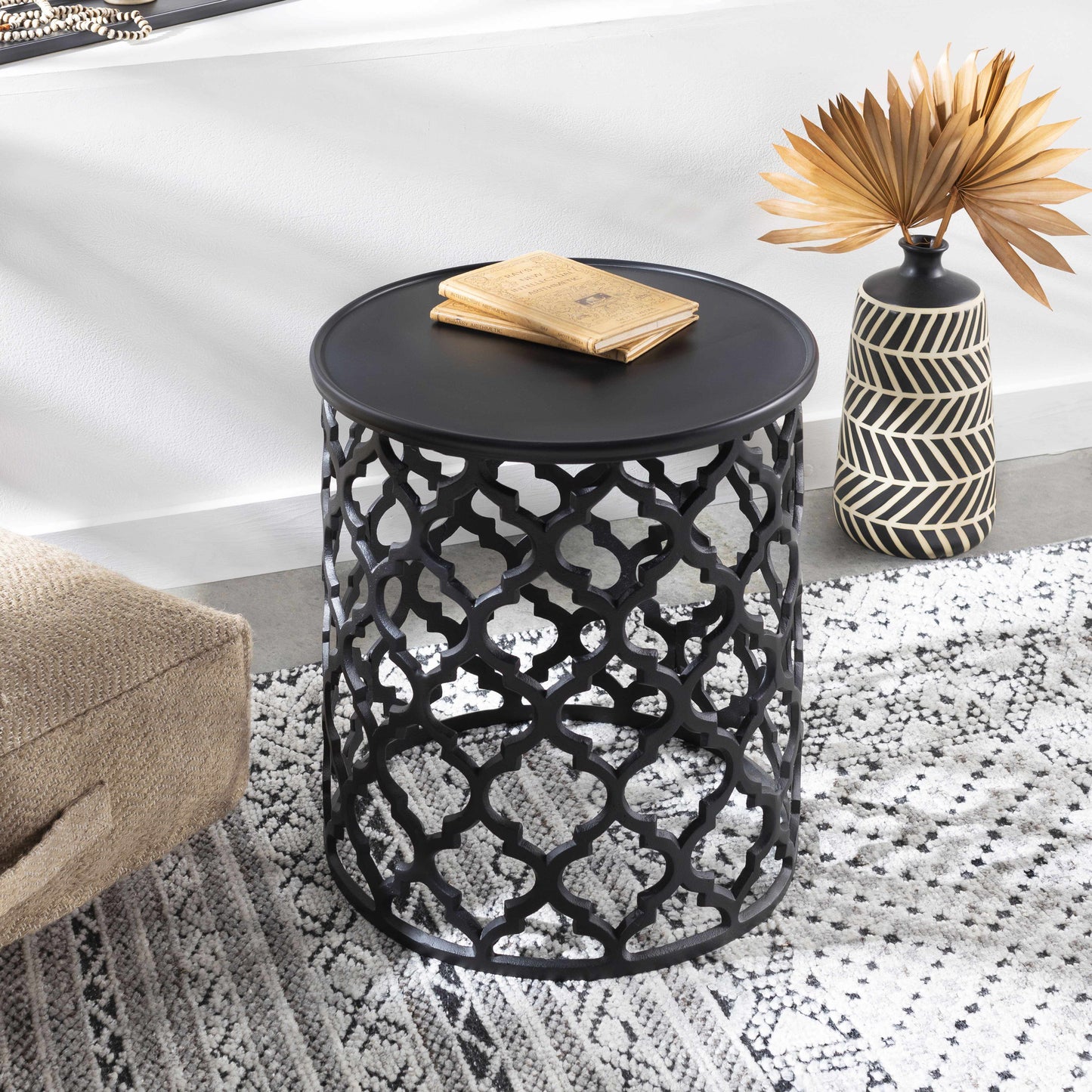 Pram Black End Table