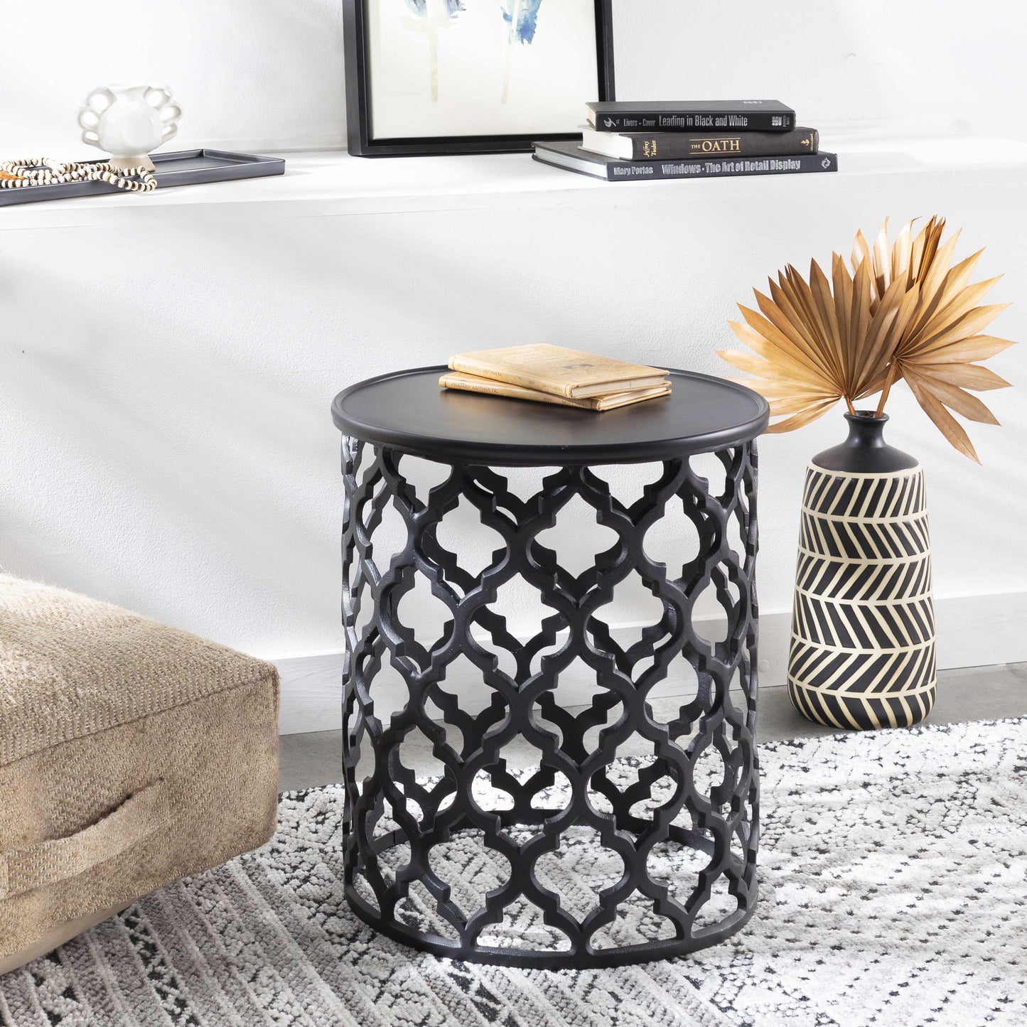 Pram Black End Table