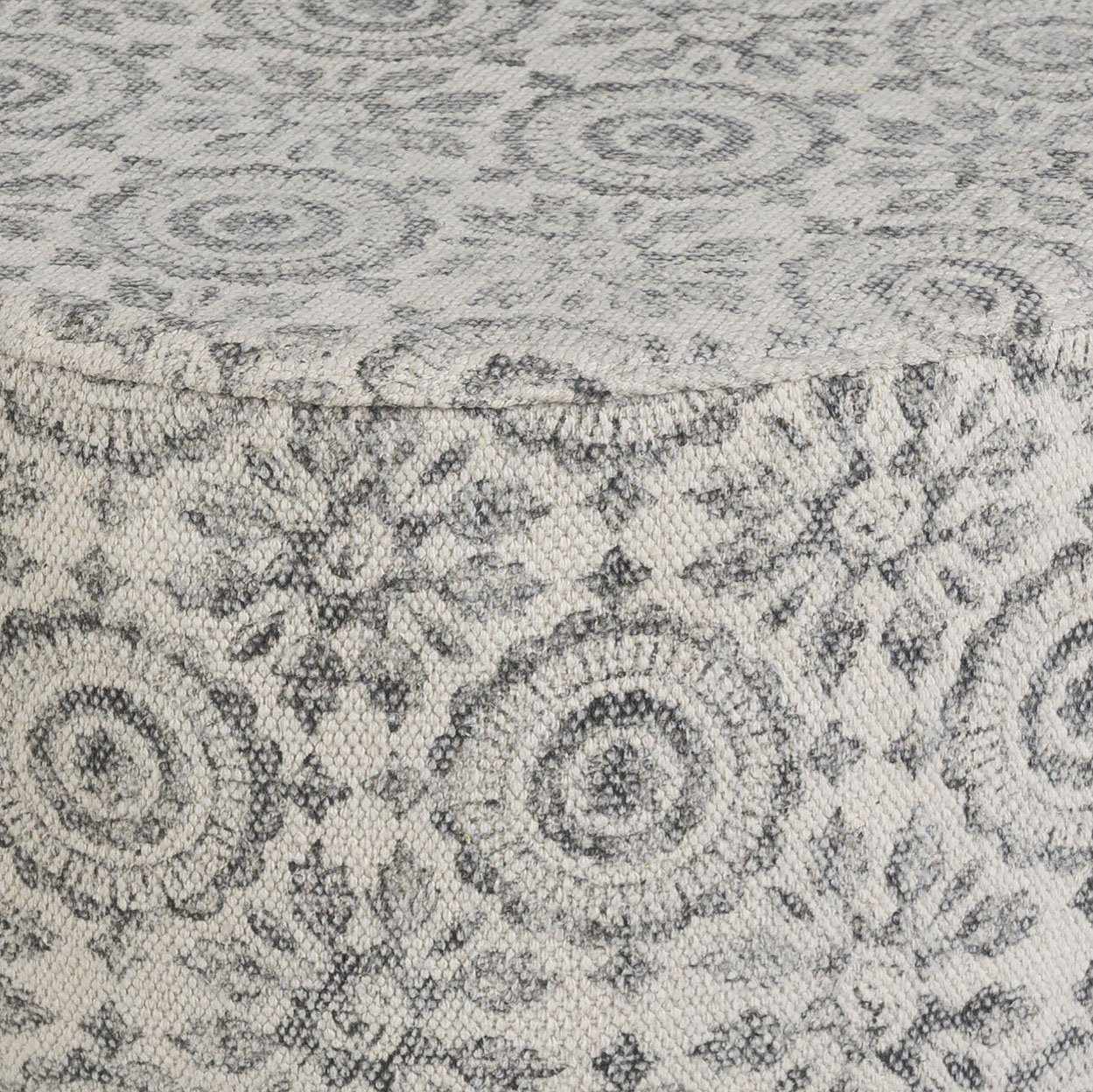 Burmoos Charcoal Ottoman