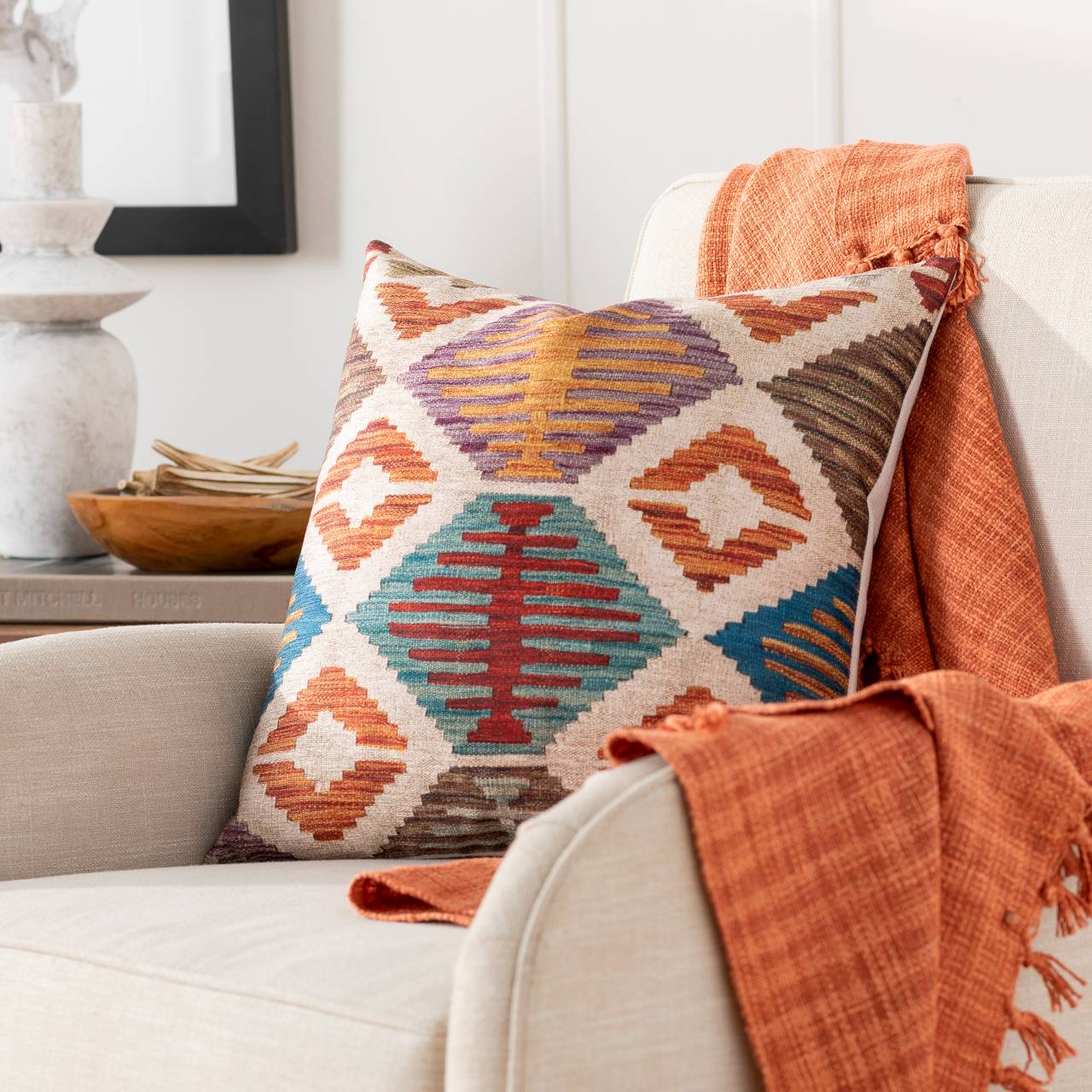 Hittisau Bright Orange Pillow Cover