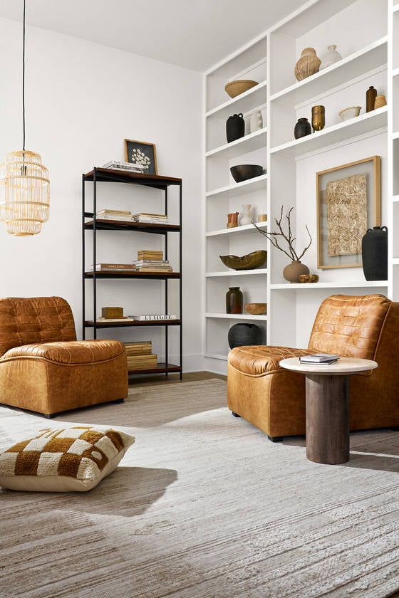 Matther Cream/Dark Brown End Table