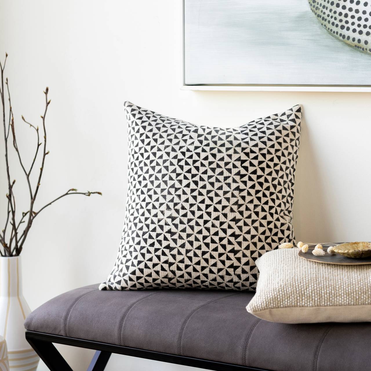 Dimbach Black Pillow Cover