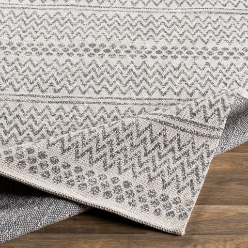 Surya La Casa 8' x 10' Cotton Charcoal Rectangular Indoor Medallion Global Area Rug