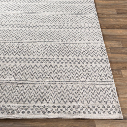 Surya La Casa 8' x 10' Cotton Charcoal Rectangular Indoor Medallion Global Area Rug