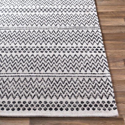 Surya La Casa 8' x 10' Cotton Black Rectangular Indoor Medallion Global Area Rug