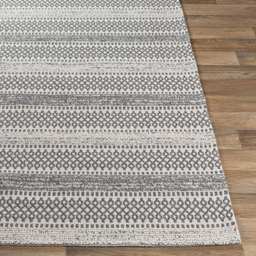 Surya La Casa Cotton Light Slate Rectangular Indoor Medallion Global Area Rug