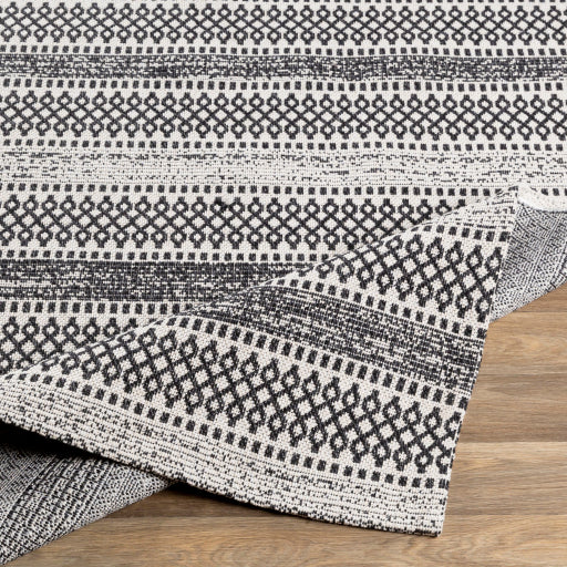 Surya La Casa Cotton Black Rectangular Indoor Medallion Global Area Rug