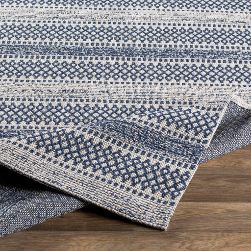 Surya La Casa Cotton Navy Rectangular Indoor Medallion Global Area Rug