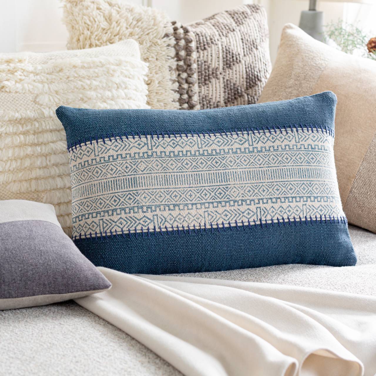 Diefdijk Pale Blue Pillow Cover