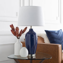 Mariazell Traditional Navy Table Lamp