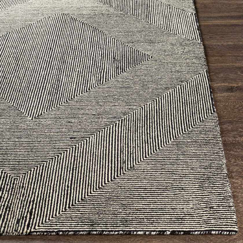 Rucphen Modern Black Area Rug