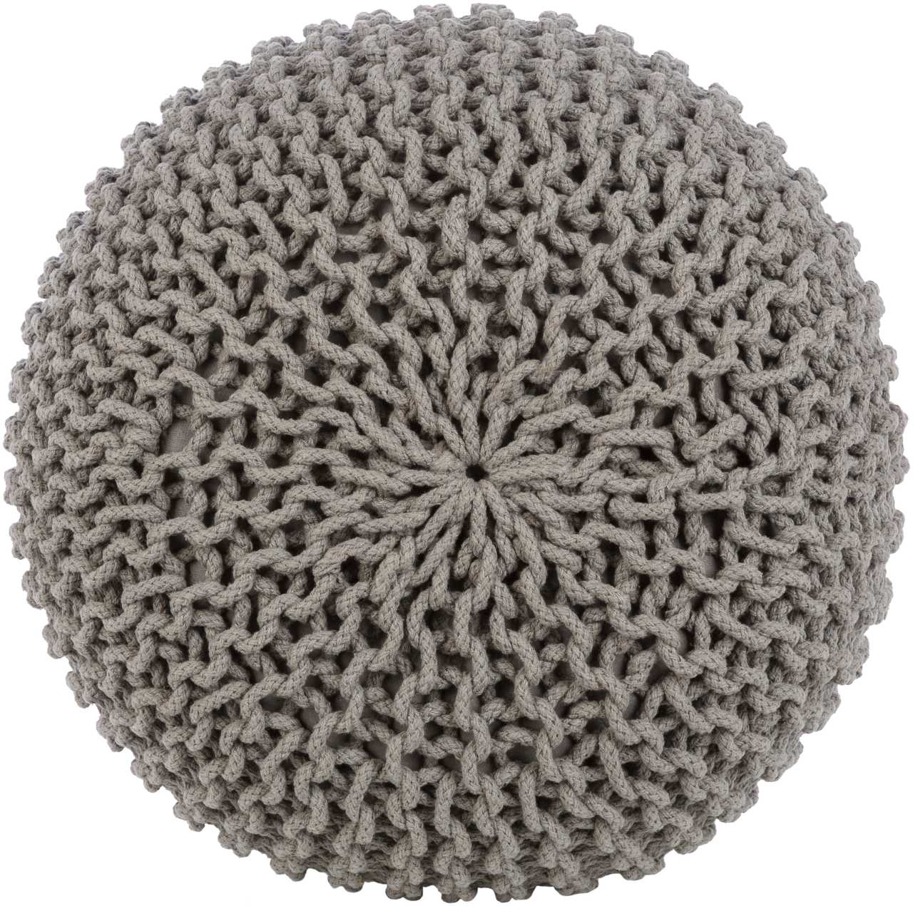 Harmannsdorf Medium Gray Pouf
