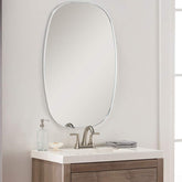 Stephannie Modern Metallic Silver Wall Mirror