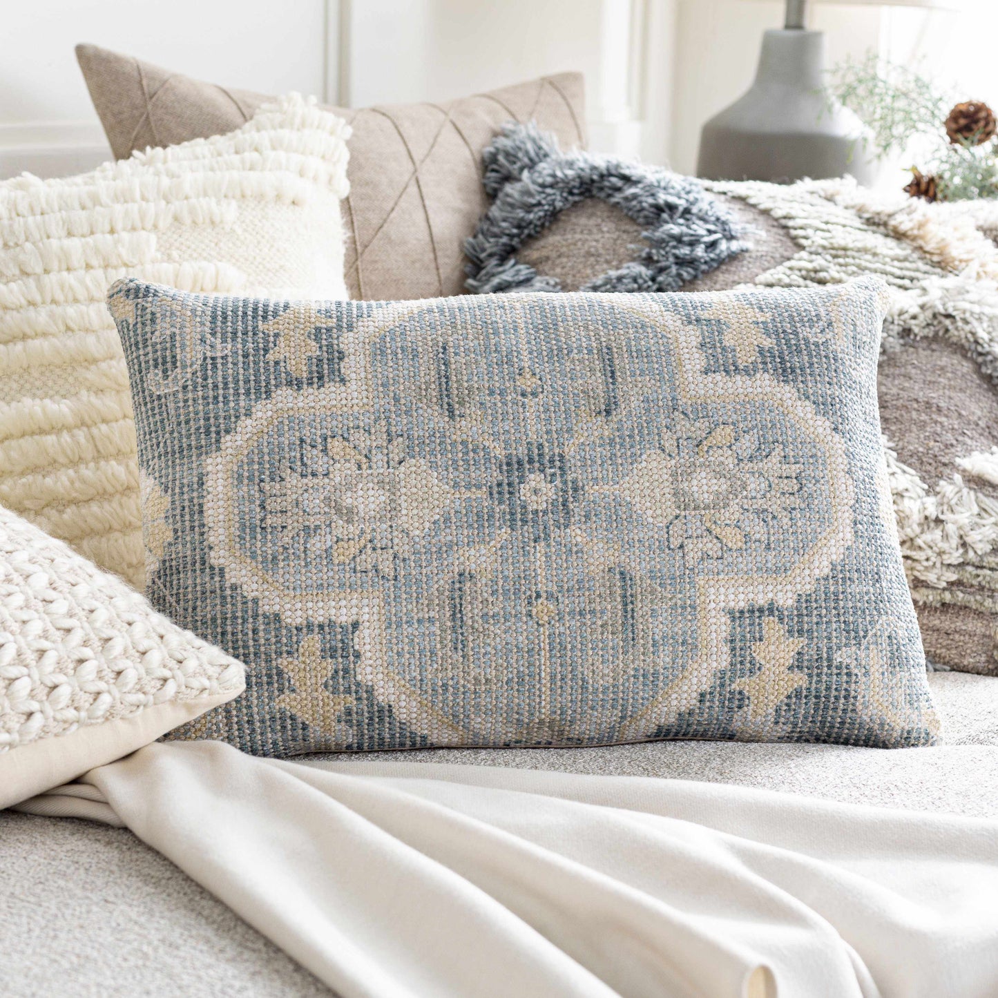 Rettenschoss Teal Pillow Cover