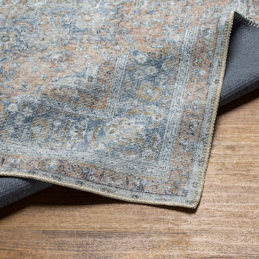 Surya Tahmis Flatweave Polyester Blue Rectangular Indoor Medallion Oriental Machine Washable Area rug