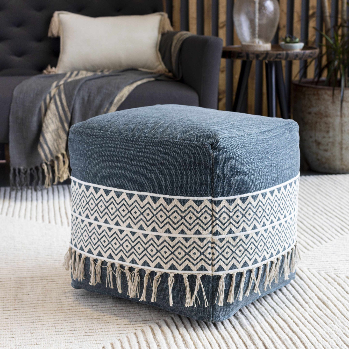 Pyhra Bright Blue Pouf
