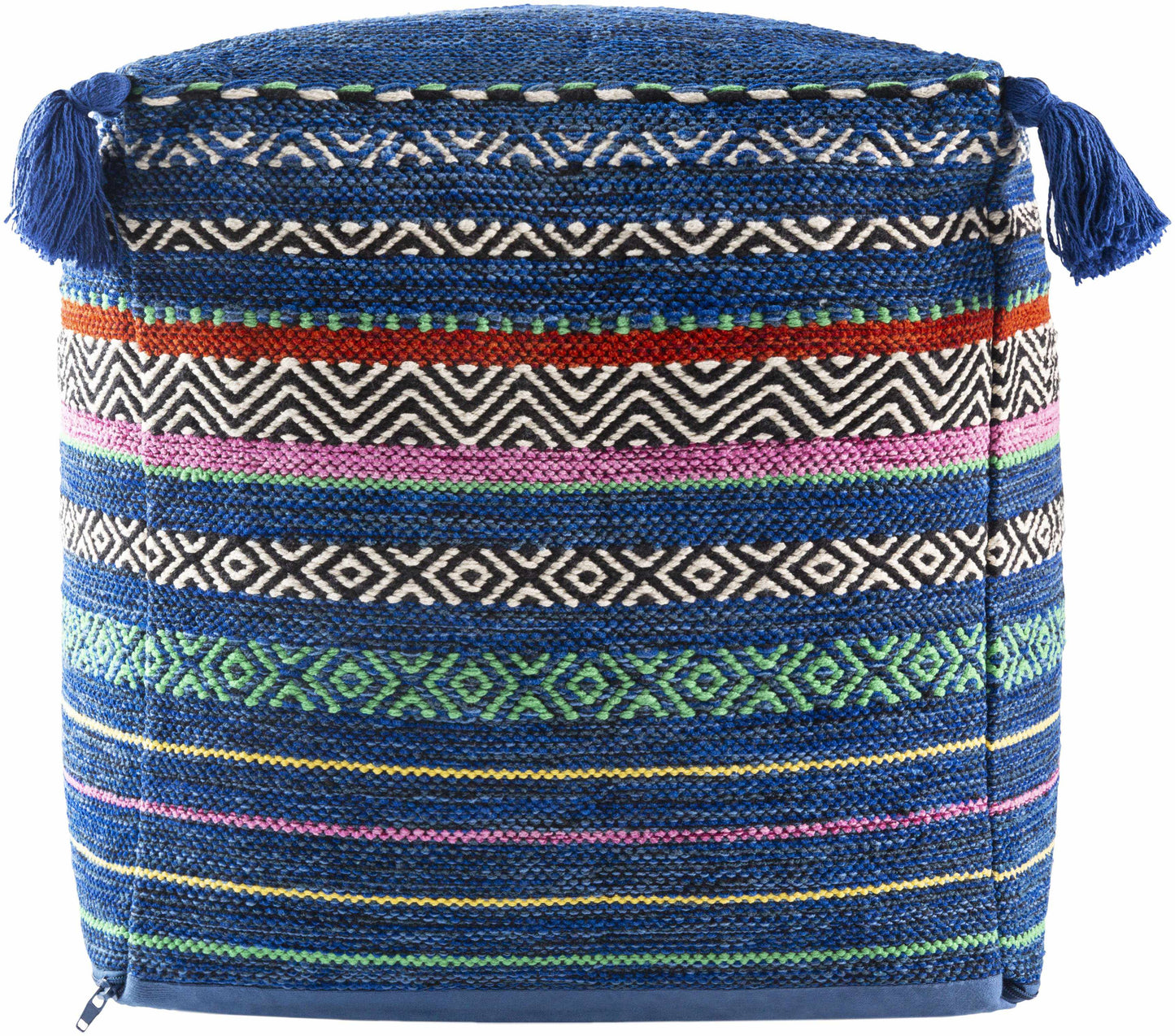 Krumbach Dark Blue Pouf