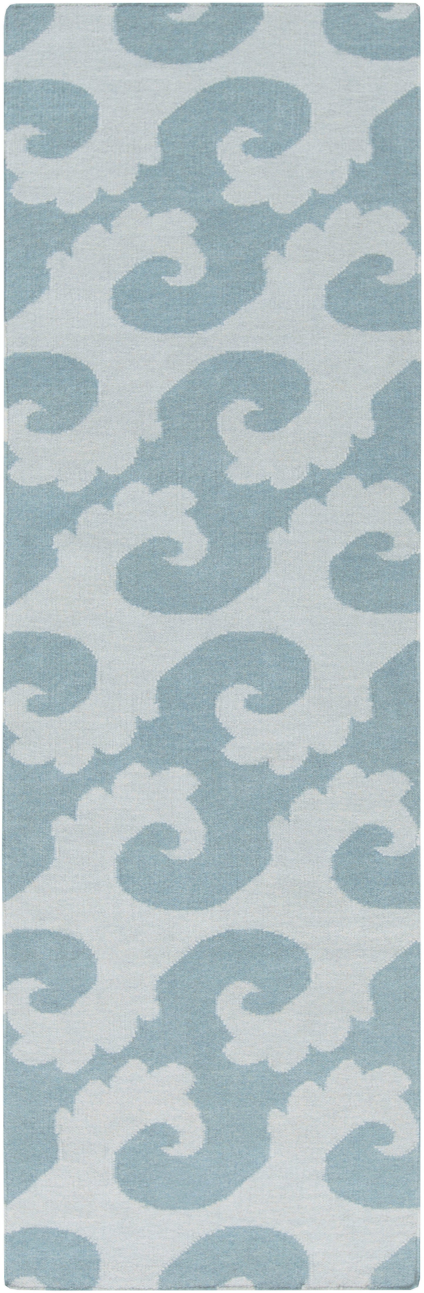 Belgium Coastal Sky Blue/Aqua Area Rug