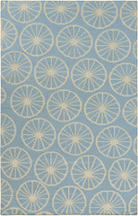 Belknap Coastal Bright Blue/Khaki Area Rug