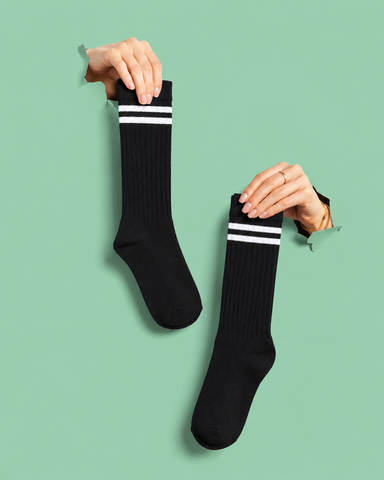 QORUX Cotton Crew Socks | Semi-Cushioned, Breathable, Unisex (6 Pairs)