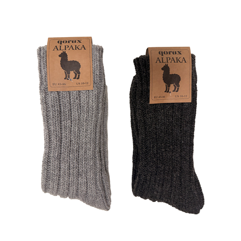 Qorux Alpaca Wool Socks | Lightweight & Thick | Set of 2