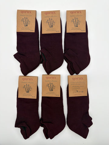 QORUX Bamboo Semi Cushioned Ankle Socks | Soft Breathable Athletic Socks (6 Pairs)
