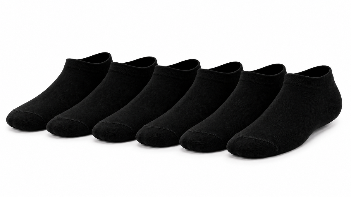 QORUX Bamboo Ankle Socks | Soft, Breathable, Moisture Wicking (6 Pairs)