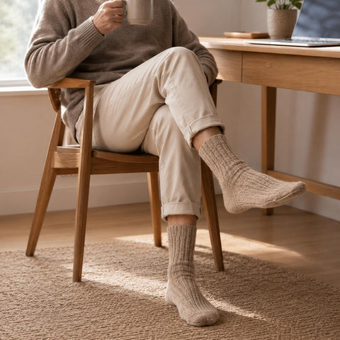 Qorux Alpaca Wool Socks | Lightweight & Thick | Set of 4